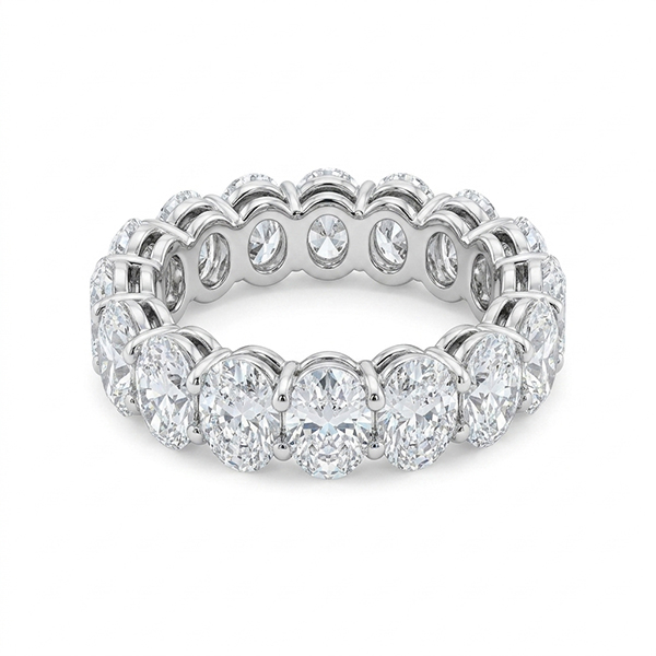 Platininum Oval Diamond Eternity Band
